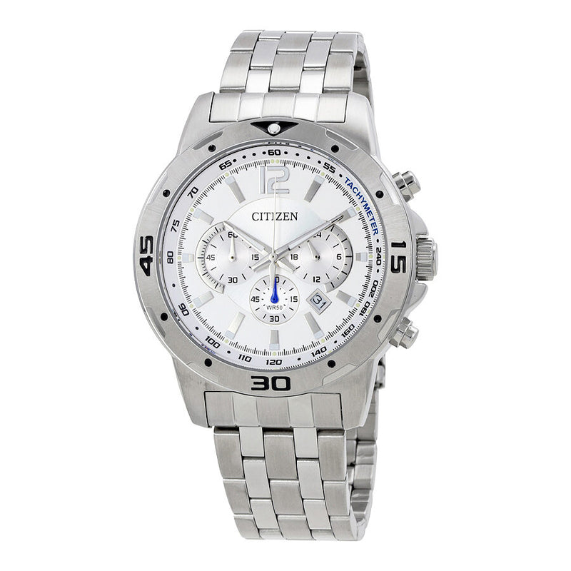 Citizen Chronograph Silver Dial Stainless Steel Men's Watch #AN8100-54A - Watches of America