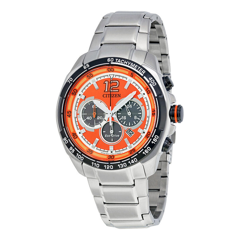 Citizen Eco-Drive Orange Dial Men's Chronograph Watch #CA4234-51X - Watches of America