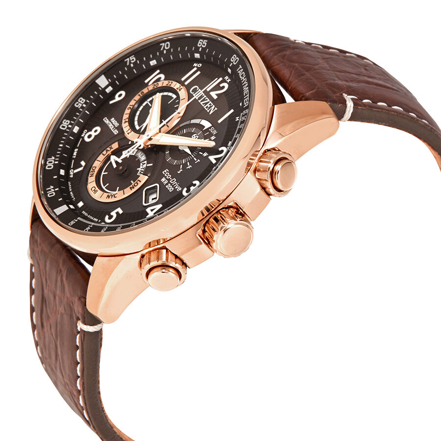 citizen pcat limited edition men s chronograph leather watch at4133