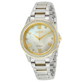 Citizen POV Eco-Drive Mother of Pearl Dial Ladies Watch #EM0234-59D - Watches of America