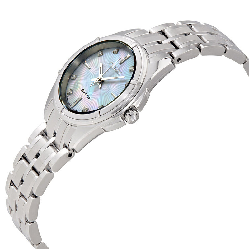 Citizen Prezia Mother of Pearl Diamond Dial Ladies Watch #EM0350-58D - Watches of America #2