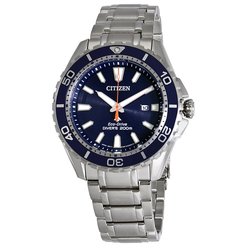 Citizen Promaster Diver 200 Meters Eco-Drive Blue Dial Steel Men's Watch #BN0191-55L - Watches of America