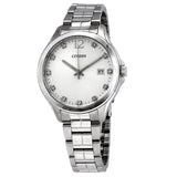 Citizen Quartz Silver Dial Stainless Steel Ladies Watch #EV0050-55A - Watches of America