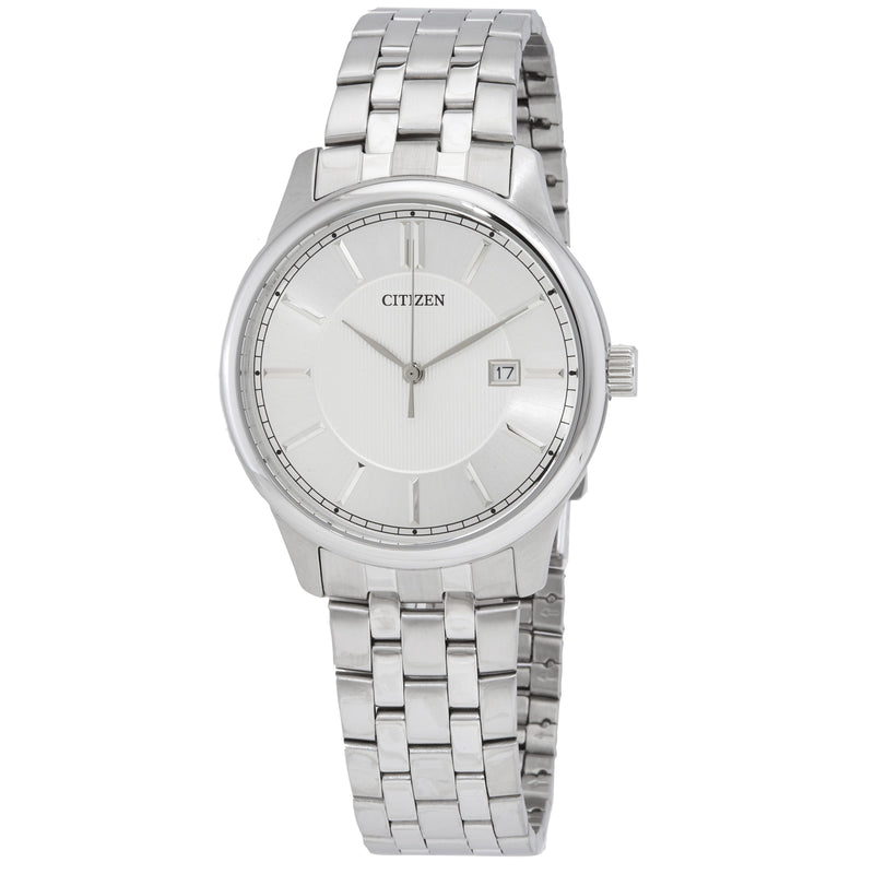 Citizen Quartz Silver Dial Stainless Steel Men's Watch #BI1050-56A - Watches of America