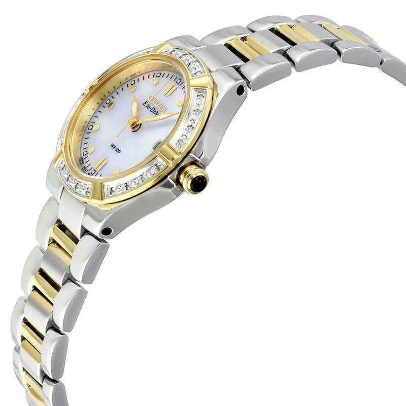 Citizen Riva Mother of Pearl Dial Two tone Ladies Watch EW0894 57D Watches of America