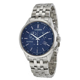 Citizen Sapphire Collection Eco-Drive Chronograph Blue Dial Men's Watch #AT2141-52L - Watches of America