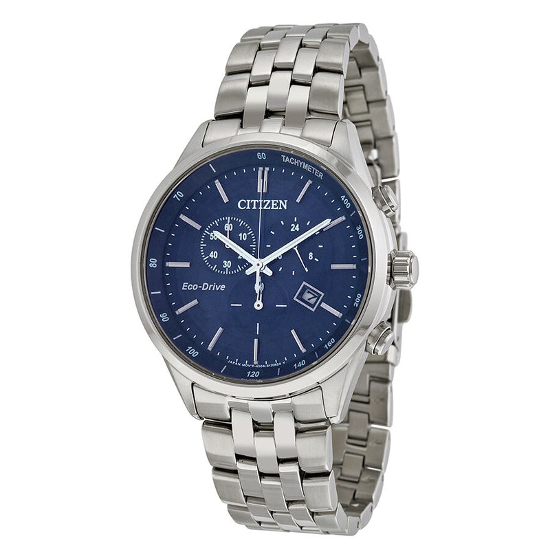 Citizen Sapphire Collection Eco-Drive Chronograph Blue Dial Men's Watch #AT2141-52L - Watches of America