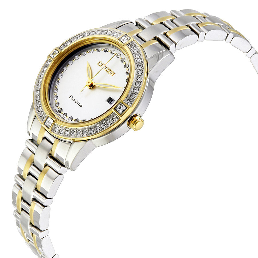 Citizen Silhouette Crystal Eco-Drive Two-tone Ladies Watch FE1154