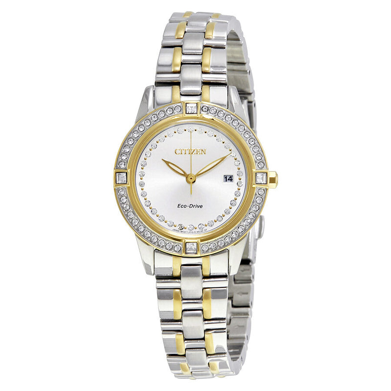 Citizen Silhouette Crystal Eco-Drive Two-tone Ladies Watch FE1154