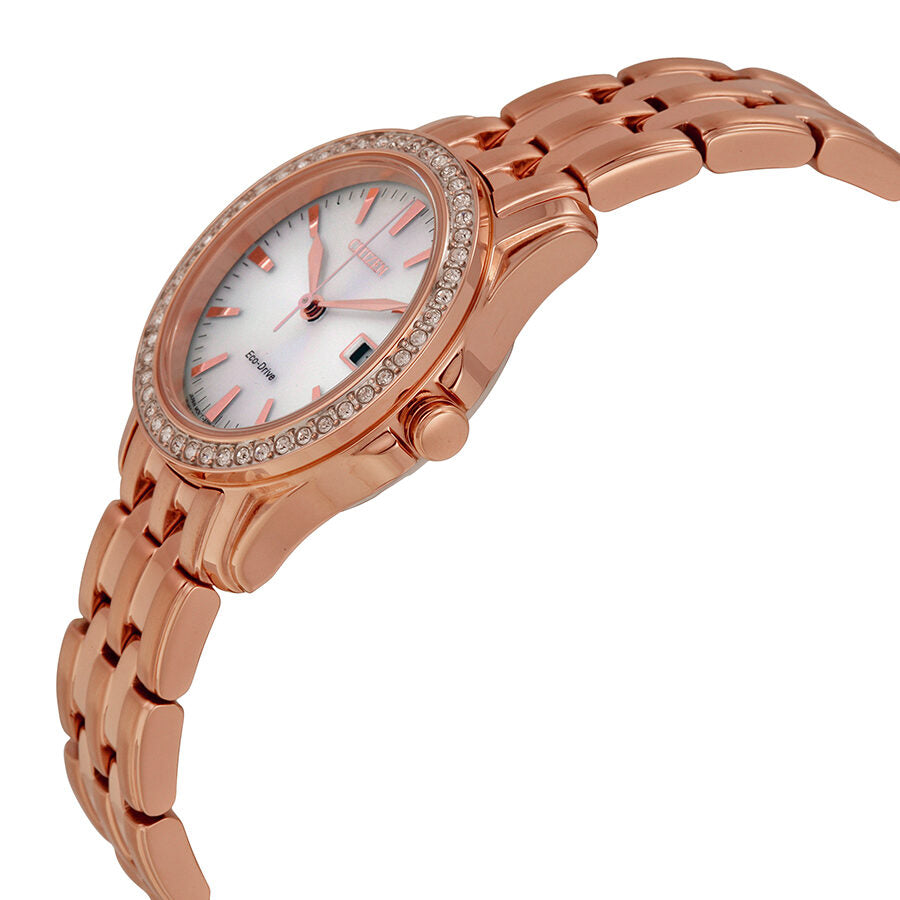 Citizen Silhouette Crystal Eco-Drive Rose Gold Watch