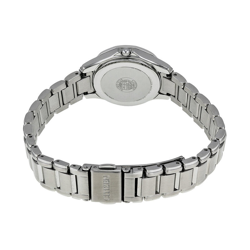 Citizen Silhouette Eco-Drive Diamond Mother of Pearl Dial Stainless Steel Ladies Watch #EW2130-51D - Watches of America #3