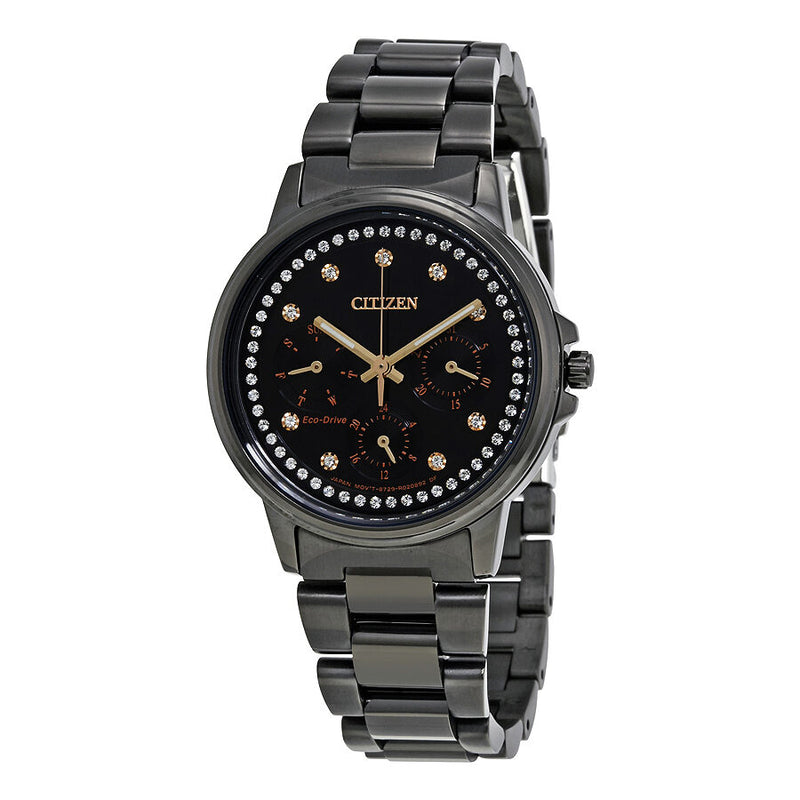 Citizen Silhouette Black Crystal-set Dial Ladies Watch #FD2047-58E - Watches of America