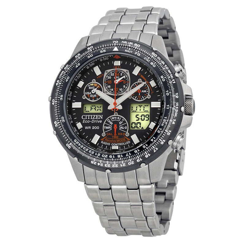 Citizen Skyhawk A-T Stainless Steel Chronograph Atomic Men's Watch #JY0000-53E - Watches of America