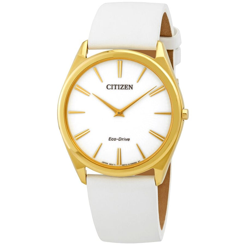 Citizen Stiletto White Dial White Dial Ladies Watch #AR3072-09A - Watches of America