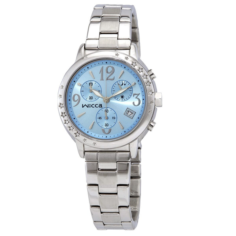 Citizen Wicca Chronograph Quartz Blue Dial Ladies Watch #BM1-113-71 - Watches of America