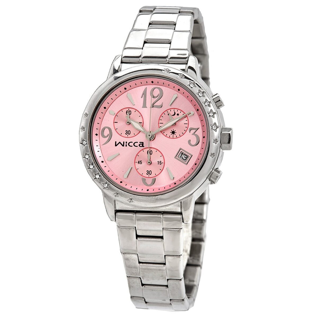 Citizen Wicca Chronograph Quartz Pink Dial Ladies Watch BM1-113-91