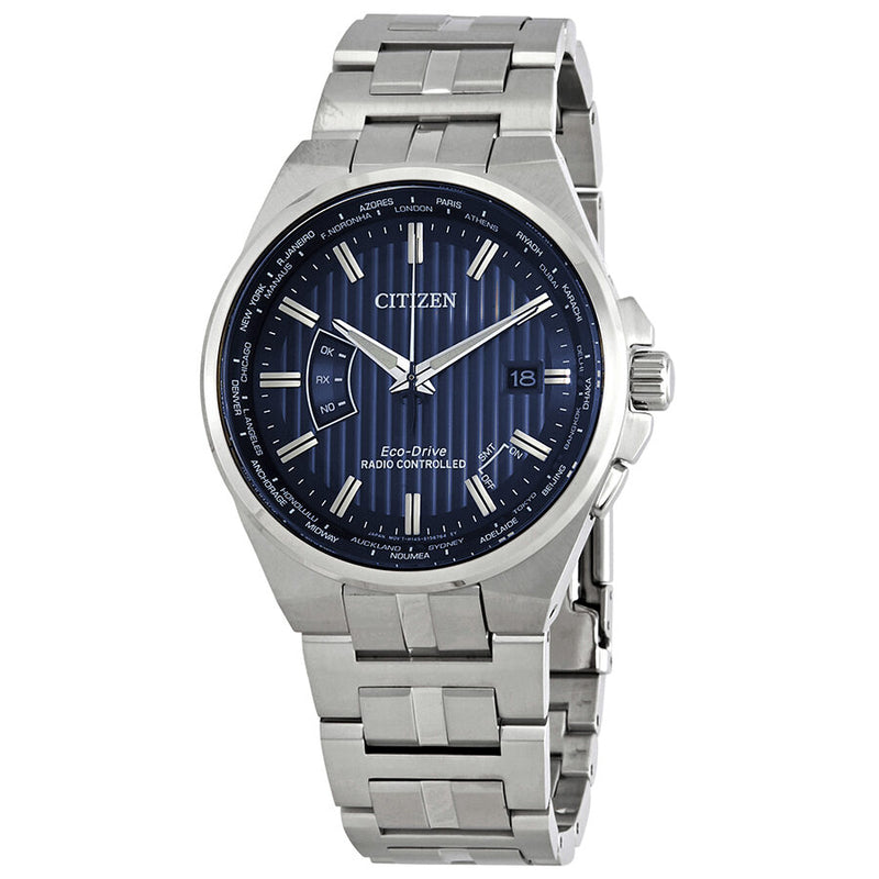 Citizen World Perpetual A-T World Time Blue Dial Men's Watch #CB0160-51L - Watches of America