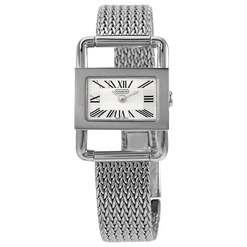 Coach Bridle Silver Dial Stainless Steel Ladies Watch #14500716 - Watches of America