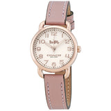 Coach Delancey Cream Dial Blush Leather Ladies Watch 14502750 - Watches of America