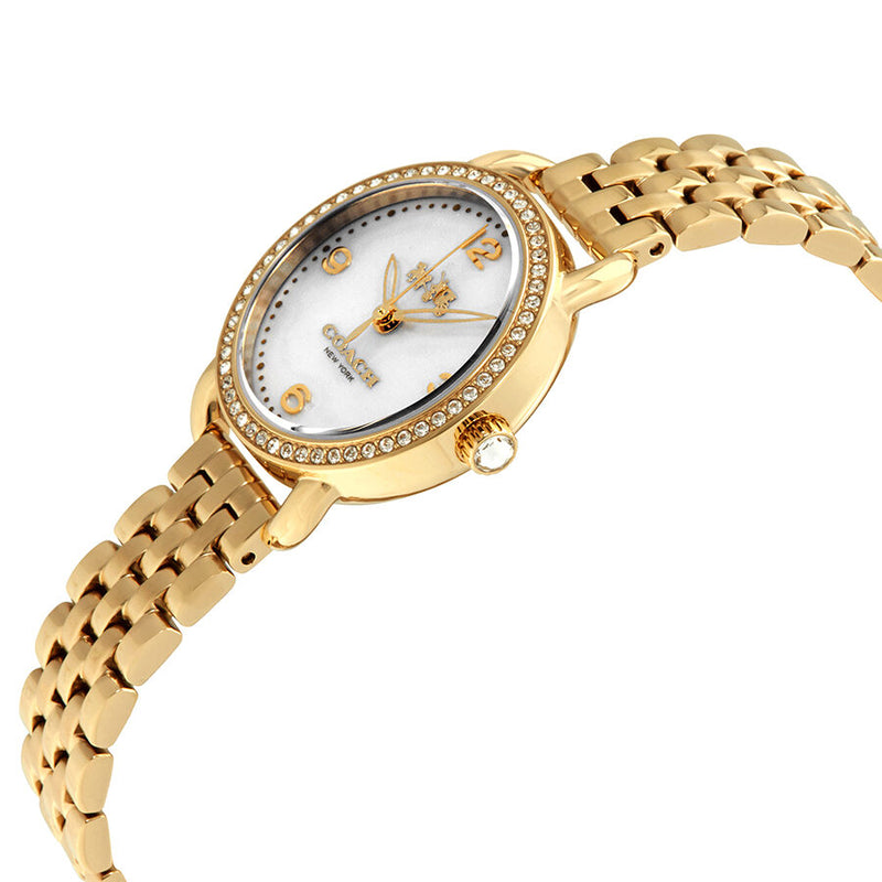 Coach Delancey Mother of Pearl Dial Ladies Gold Tone Watch 14502478 - Watches of America #2