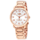 Coach Delancey Silver Dial Rose Gold-tone Ladies Watch 14502497 - Watches of America