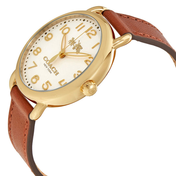 Coach Delancey White Dial Ladies Leather Watch 14502715 - Watches of America #2