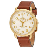 Coach Delancey White Dial Ladies Leather Watch 14502715 - Watches of America