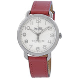 Coach Delancey White Dial Pink Leather Ladies Watch 14502717 - Watches of America