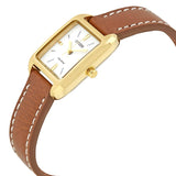 Citizen Silhouette Eco-Drive White Dial Brown Leather Ladies Watch #EM0492-02A - Watches of America #2