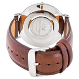 Daniel Wellington Bristol White Dial Men's Brown Leather Watch #DW00100023 - Watches of America #3