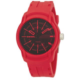 Diesel Armbar Black Dial Red Silicone Men's Watch #DZ1820 - Watches of America