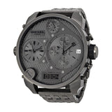 Diesel Badass Oversized Gray Dial Gunmetal PVD Men's Watch #DZ7247 - Watches of America