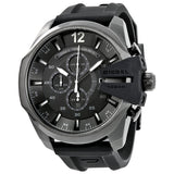 Diesel Chief Chronograph Black Dial Black Silicone Men's Watch #DZ4378 - Watches of America