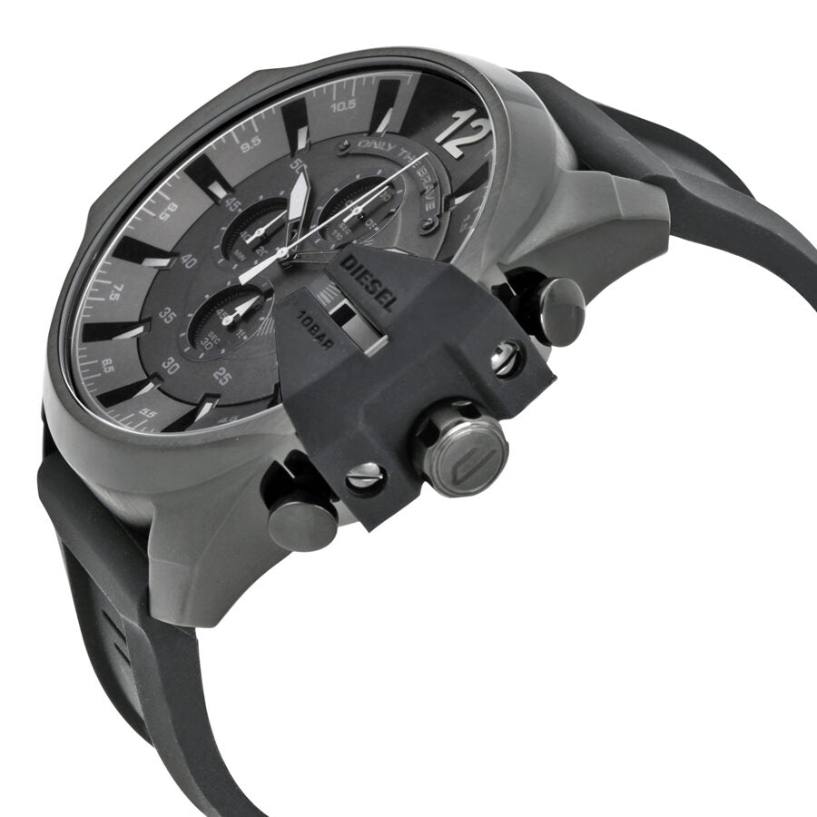 Diesel Chief Chronograph Black Dial Black Silicone Men's Watch