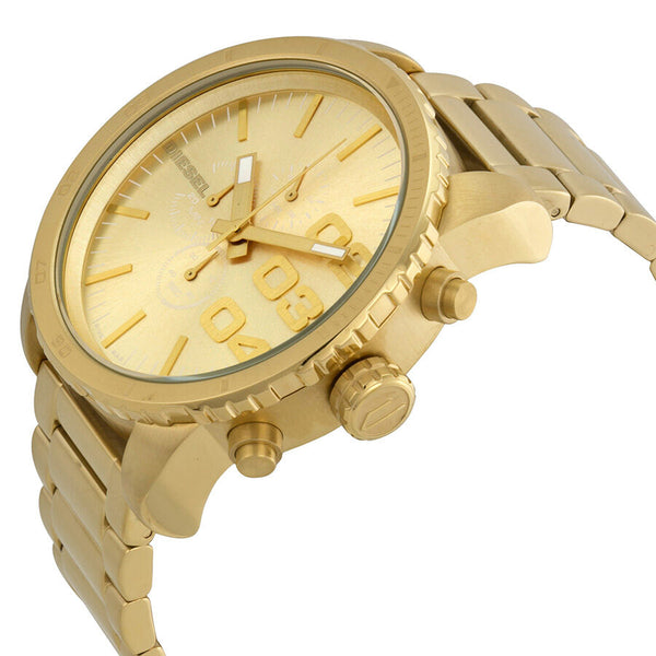 Diesel Double Down Chronograph Gold Dial Gold-tone Men's Watch #DZ4268 - Watches of America #2