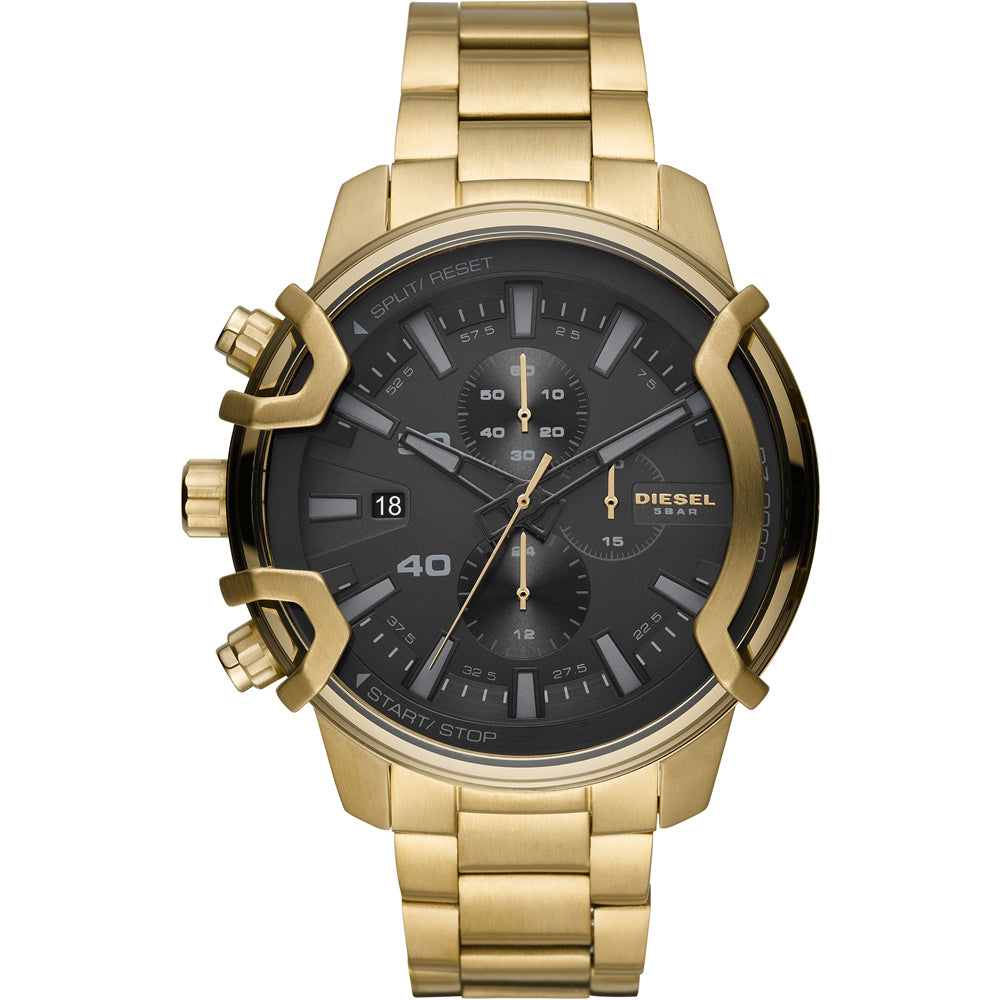 Diesel Griffed Chronograph Quartz Black Watch America Men\'s of – DZ4522 Dial Watches