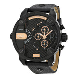 Diesel Little Daddy Dual Time Chronograph Black Dial Men's Watch #DZ7291 - Watches of America