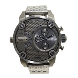 Diesel Little Daddy Dual Time Chronograph Grey Dial Steel Men's Watch #DZ7263 - Watches of America #3