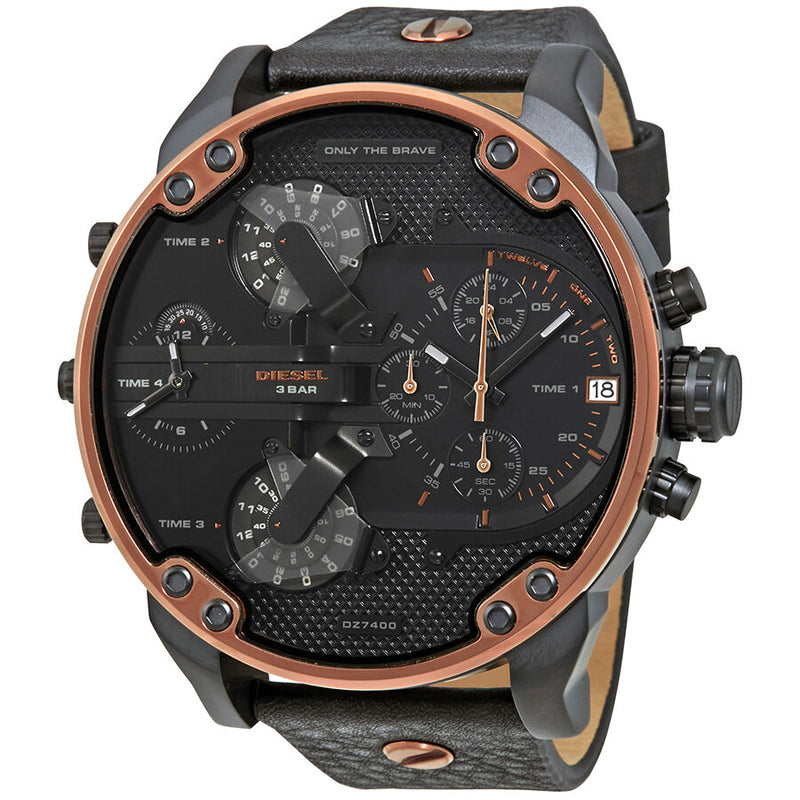 Diesel Mr. Daddy 2.0 Chronograph Black Dial Men's Watch #DZ7400 - Watches of America