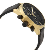 Diesel MS9 Chronograph Quartz Black Leather Men's Watch #DZ4516 - Watches of America #2