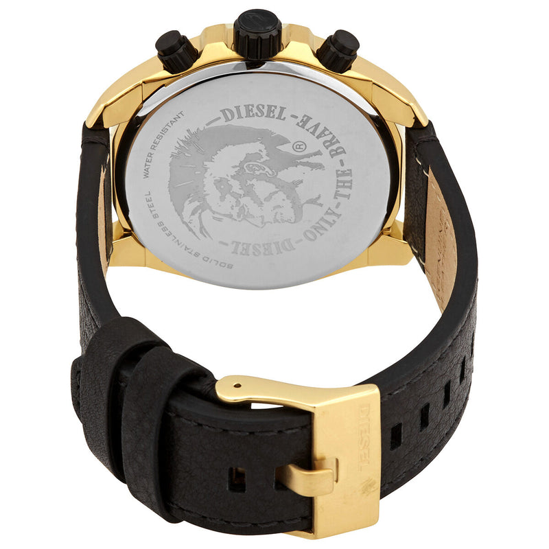Diesel MS9 Chronograph Quartz Black Leather Men's Watch #DZ4516 - Watches of America #3