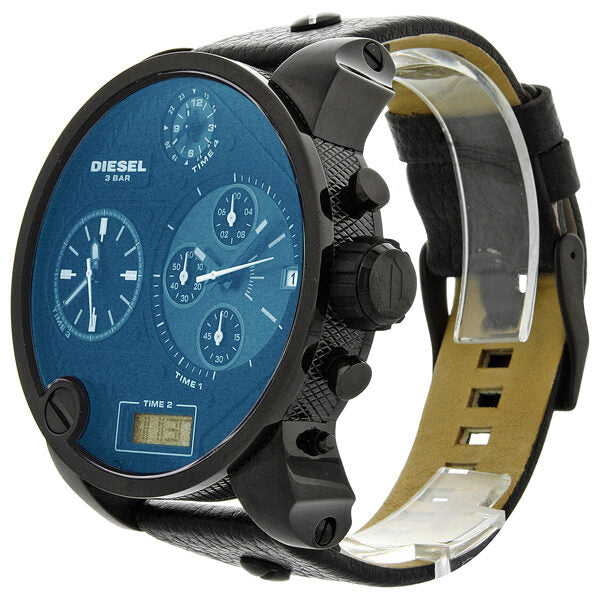 Diesel SBA Chronograph Blue/Black Dial Analog Digital Men's Watch #DZ7127 - Watches of America #2