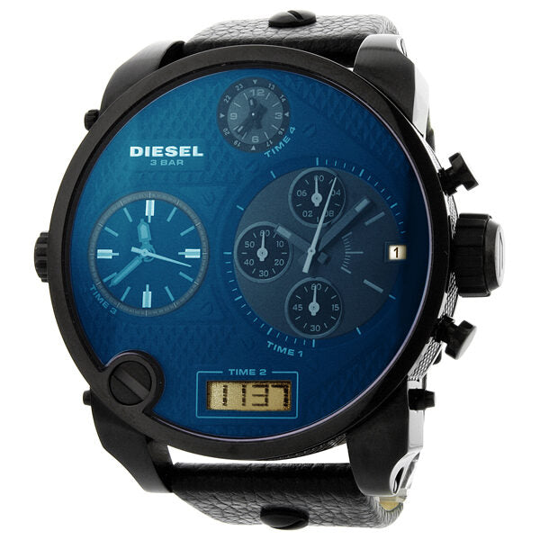 Diesel SBA Chronograph Blue/Black Dial Analog Digital Men's Watch #DZ7127 - Watches of America