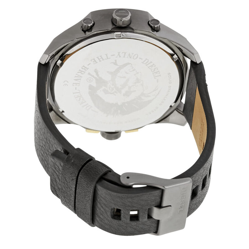 Diesel Uber Chief Black Dial Black Leather Men's Watch #DZ7377 - Watches of America #3