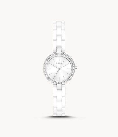 DKNY City Link Quartz Crystal Silver Dial Ladies Watch #NY2915 - Watches of America