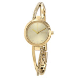 DKNY Crosswalk Quartz Crystal Gold Dial Ladies Watch #NY2830 - Watches of America