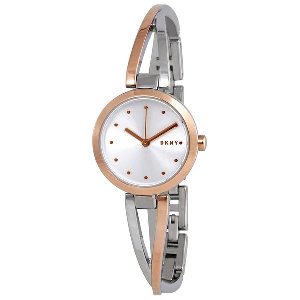 DKNY Crosswalk Quartz Silver Dial Two tone Ladies Watch NY2791 Watches of America