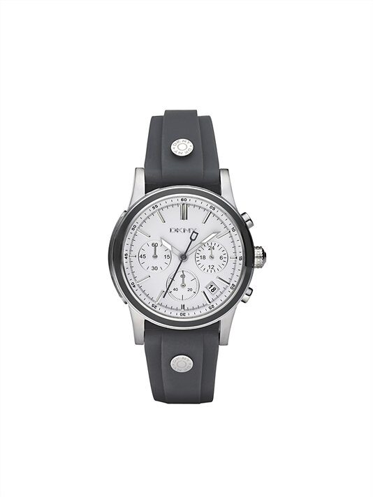 DKNY Grey Strap Chronograph Ladies Watch #NY8175 - Watches of America