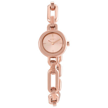 DKNY Round Uptown Reloj de cuarzo con esfera rosa para mujer NY2914