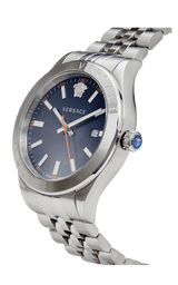 Versace Hellenyium Silver Blue DIal Men's Watch VEVK00921 - Watches of America #2